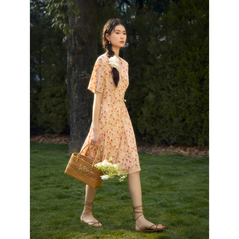 french wrap dress, view 3 - MRSLM