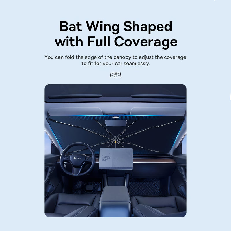 car windshield sunshade umbrella, view 4 - MRSLM