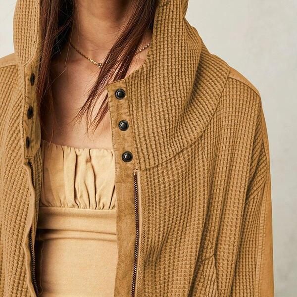 waffle zip-up hoodie, view 7 - MRSLM