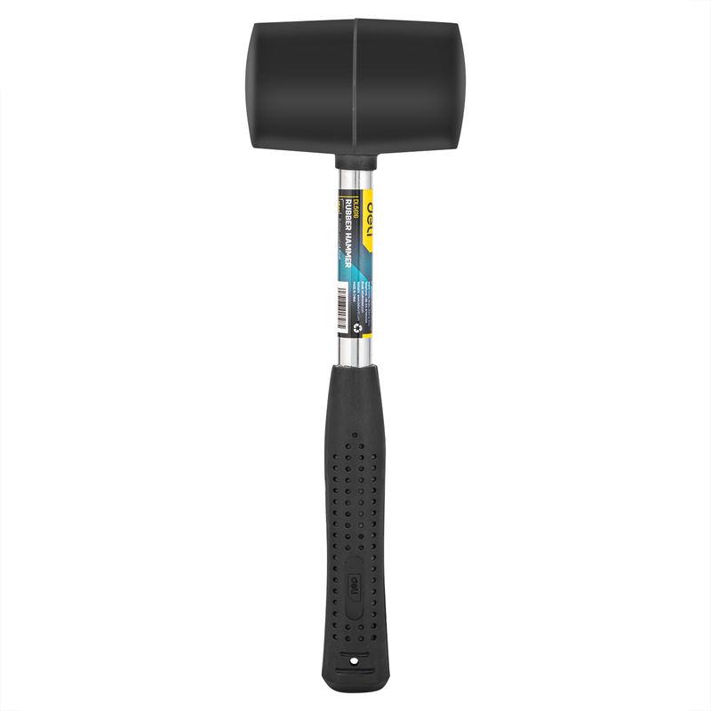 Martelo de borracha de dupla face de 454 g (16 oz) com cabo de aço