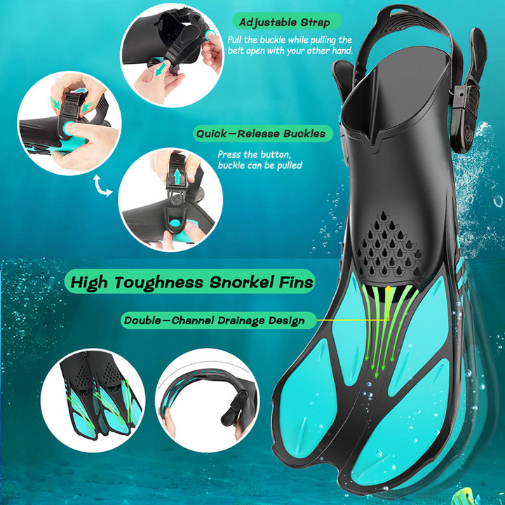 Adjustable Open Heel Snorkel Fins