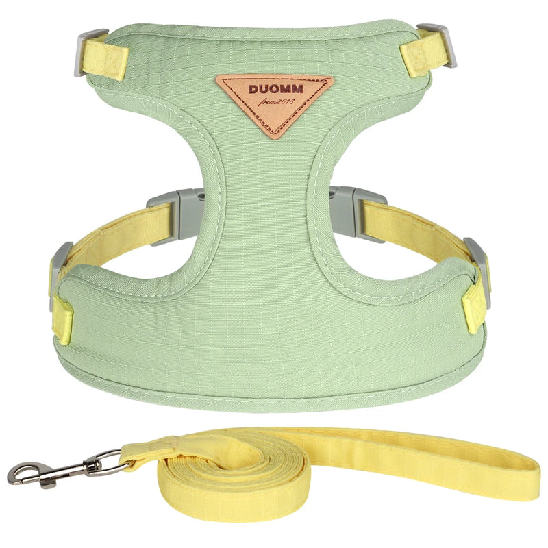soft mesh cat and dog vest harness with leash, view 2 - MRSLM