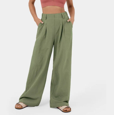 women's solid color suit pants with real pockets, view 10 - MRSLM
