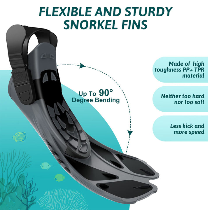 Adjustable Open Heel Snorkel Fins