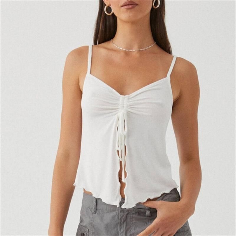 Schickes ärmelloses Crop-Top mit seitlichem Bandagedetail