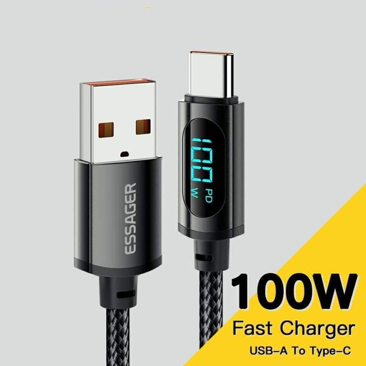 High-Speed USB-C Fast Charging Cable with LED Indicator