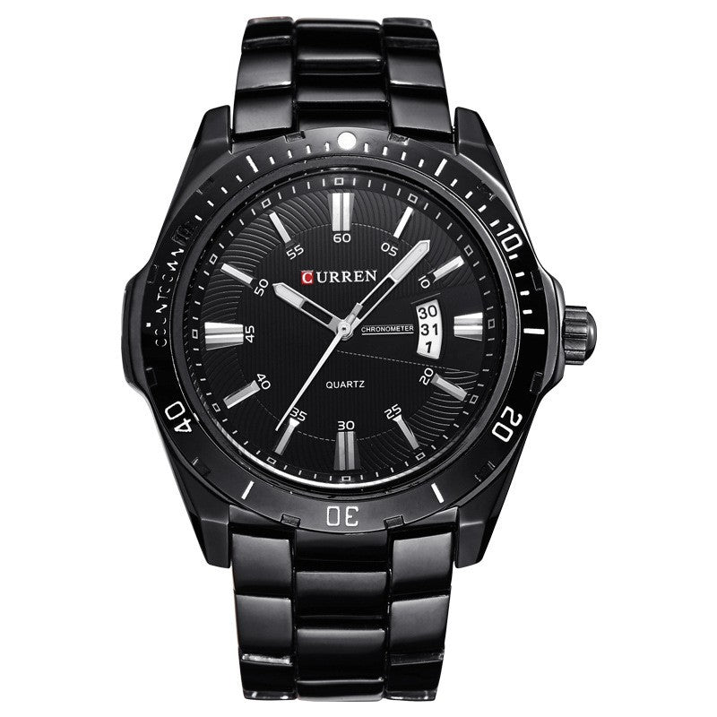 men's steel band quartz business watch, view 5 - MRSLM