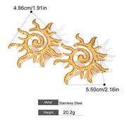 sun-shaped stud earrings, view 2 - MRSLM