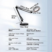 5x led magnifying lamp, view 3 - MRSLM