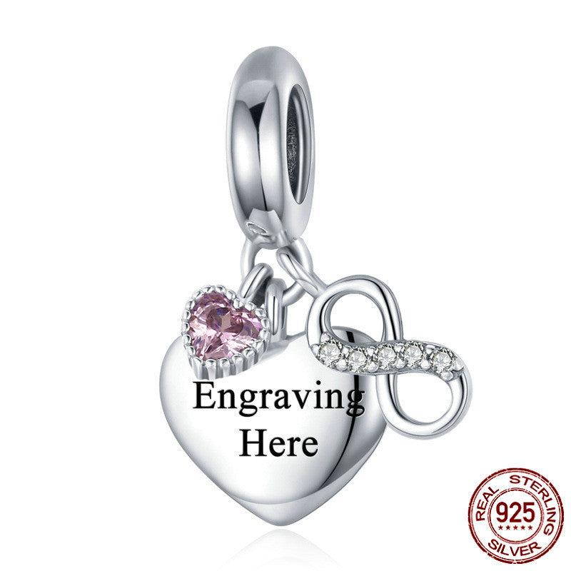 endless love s925 silver bead pendant, view 5 - MRSLM