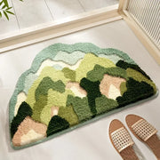 irregular mountain forest flocked carpet, view 2 - MRSLM