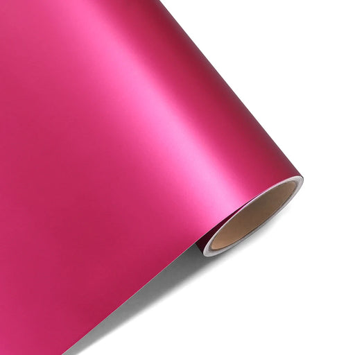 rose red chrome metallic vinyl wrap, view 2 - MRSLM