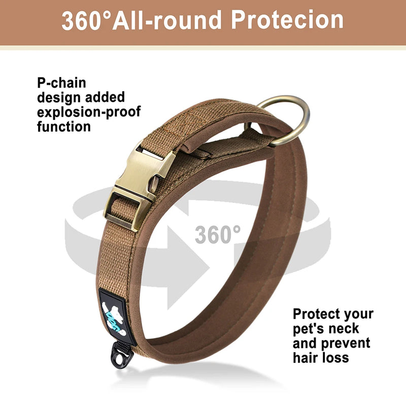 soft padded adjustable dog collar, view 2 - MRSLM