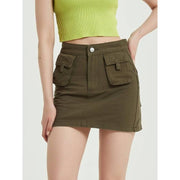 Green denim pencil skirt, view 5 - MRSLM