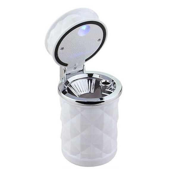 LED-Lit Portable Car Ashtray with Smoke Extractor