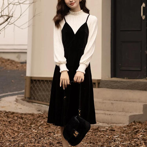 elegant lace patchwork dress - MRSLM
