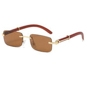 retro wooden frame sunglasses, view 10 - MRSLM