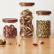 Wood lid glass airtight canisters, view 8 - MRSLM
