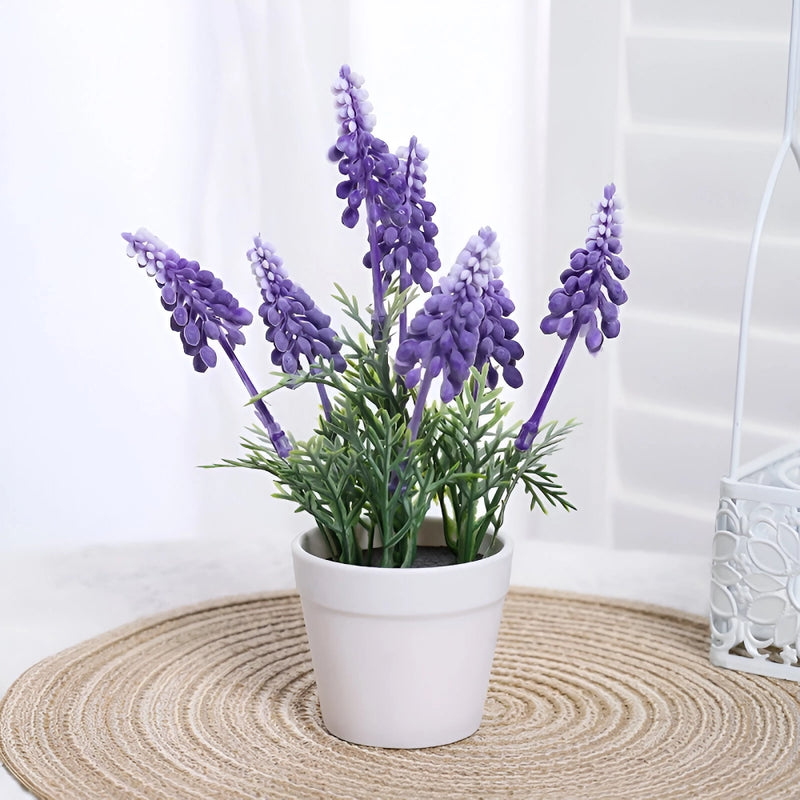 artificial lavender set with iron basket, view 5 - MRSLM