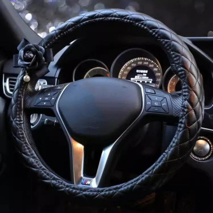 Camellia Car Steering Wheel Cover