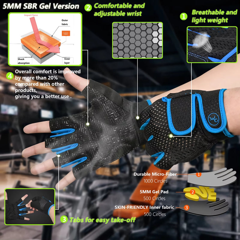 Breathable workout gloves, view 7 - MRSLM