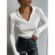women's polo collar sweater, view 7 - MRSLM