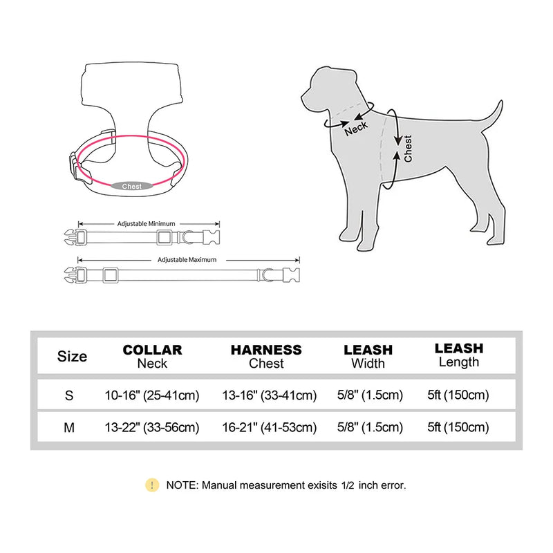 Adjustable bowknot dog collar, harness and leash set, view 11 - MRSLM