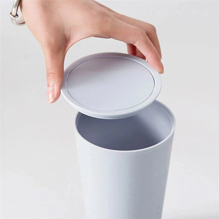 Compact Car and Desktop Mini Trash Bin with Lid