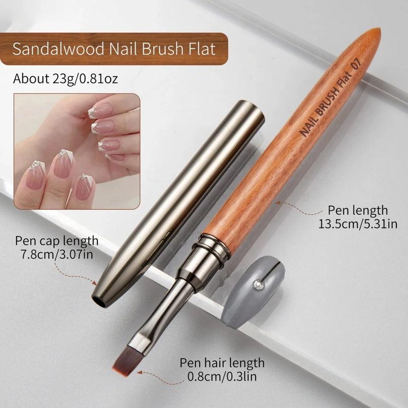 reusable nail liner brush, view 2 - MRSLM