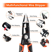 8.5-inch wire cutters and strippers with flush pliers, view 6 - MRSLM