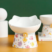 elevated ceramic cat bowl, view 9 - MRSLM