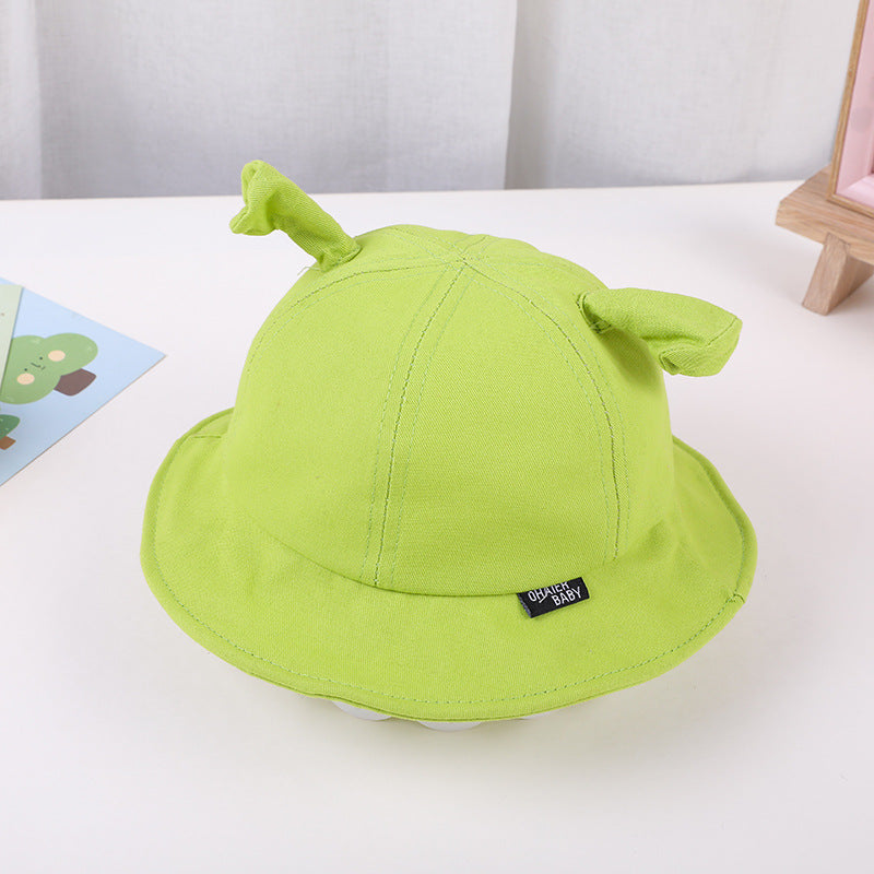 green cartoon baby hat, view 2 - MRSLM