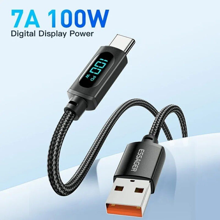 High-Speed USB-C Fast Charging Cable with LED Indicator