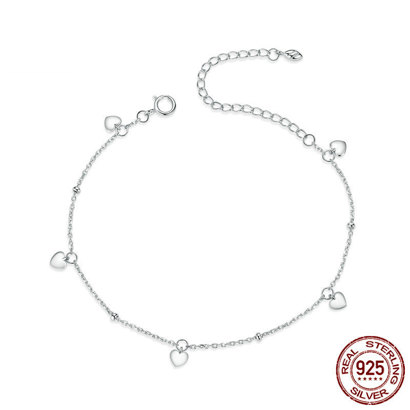 Simple Versatile Heart Plated Women's Bracelet