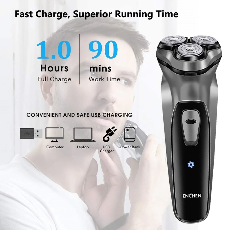 Electric face shaver for men, view 10 - MRSLM