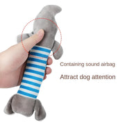 Squeaky plush dog toy, view 9 - MRSLM