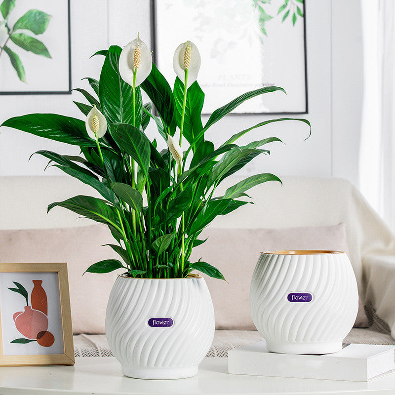 handmade self-watering planter, view 4 - MRSLM