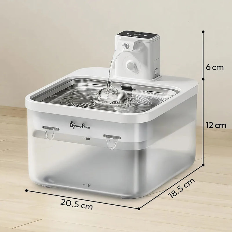 stainless steel cat water fountain, view 7 - MRSLM