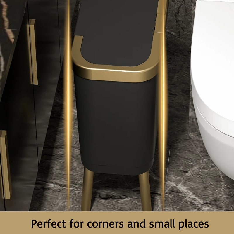 golden high-foot trash can, view 6 - MRSLM