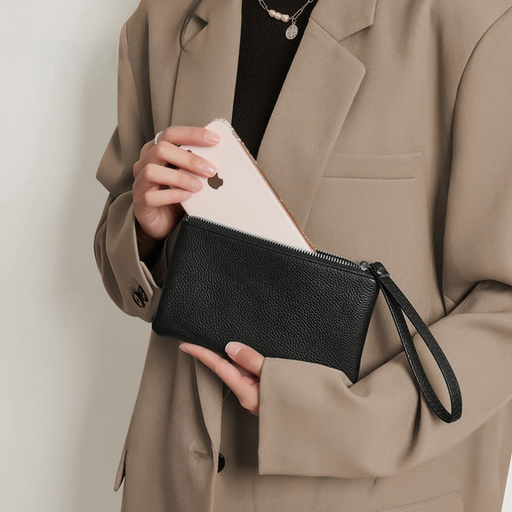 women's leather zipper wallet - MRSLM