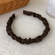 silky satin pleated headband, view 3 - MRSLM