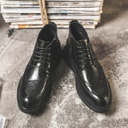men's vintage leather ankle boots, view 9 - MRSLM