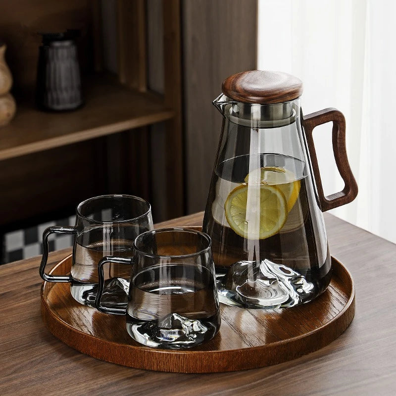 heat-resistant glass cup set with kettle, view 2 - MRSLM