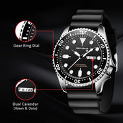 men's luminous sports watch, view 4 - MRSLM