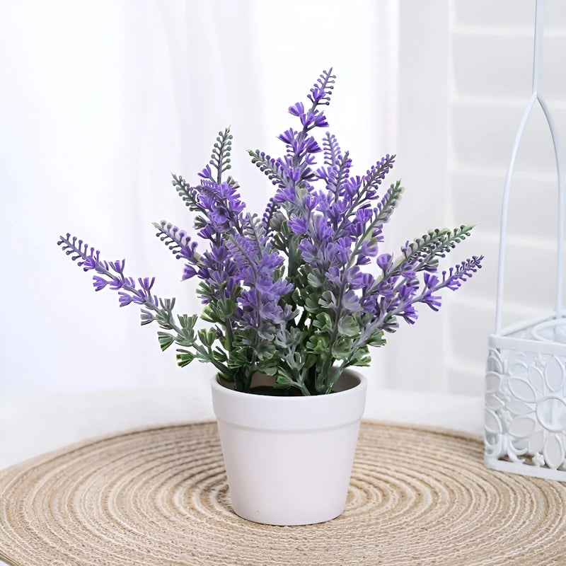 artificial lavender set with iron basket, view 6 - MRSLM
