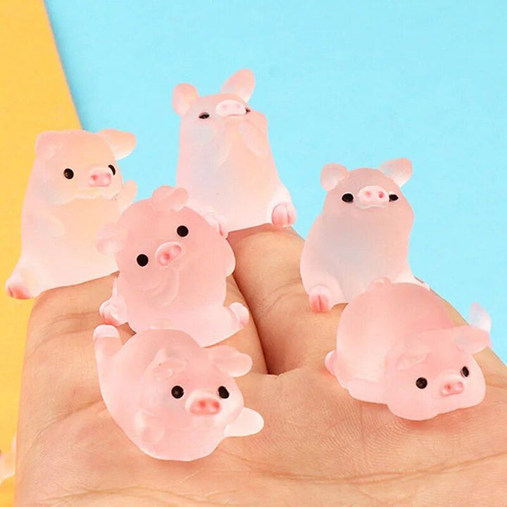 Cute Resin Piggy Decoration for Console & Rearview Mirror