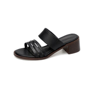 high heel leather sandals, view 2 - MRSLM