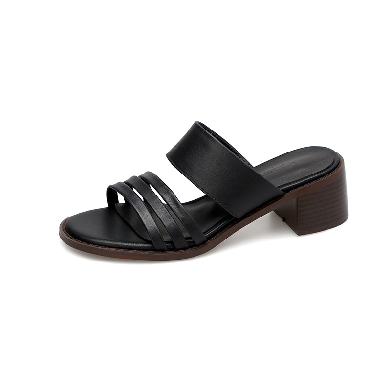 high heel leather sandals, view 2 - MRSLM