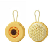 flower pattern silicone shampoo brush, view 3 - MRSLM