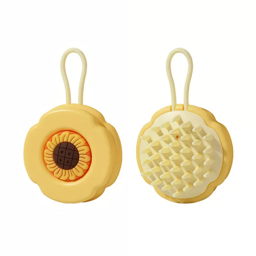flower pattern silicone shampoo brush, view 3 - MRSLM